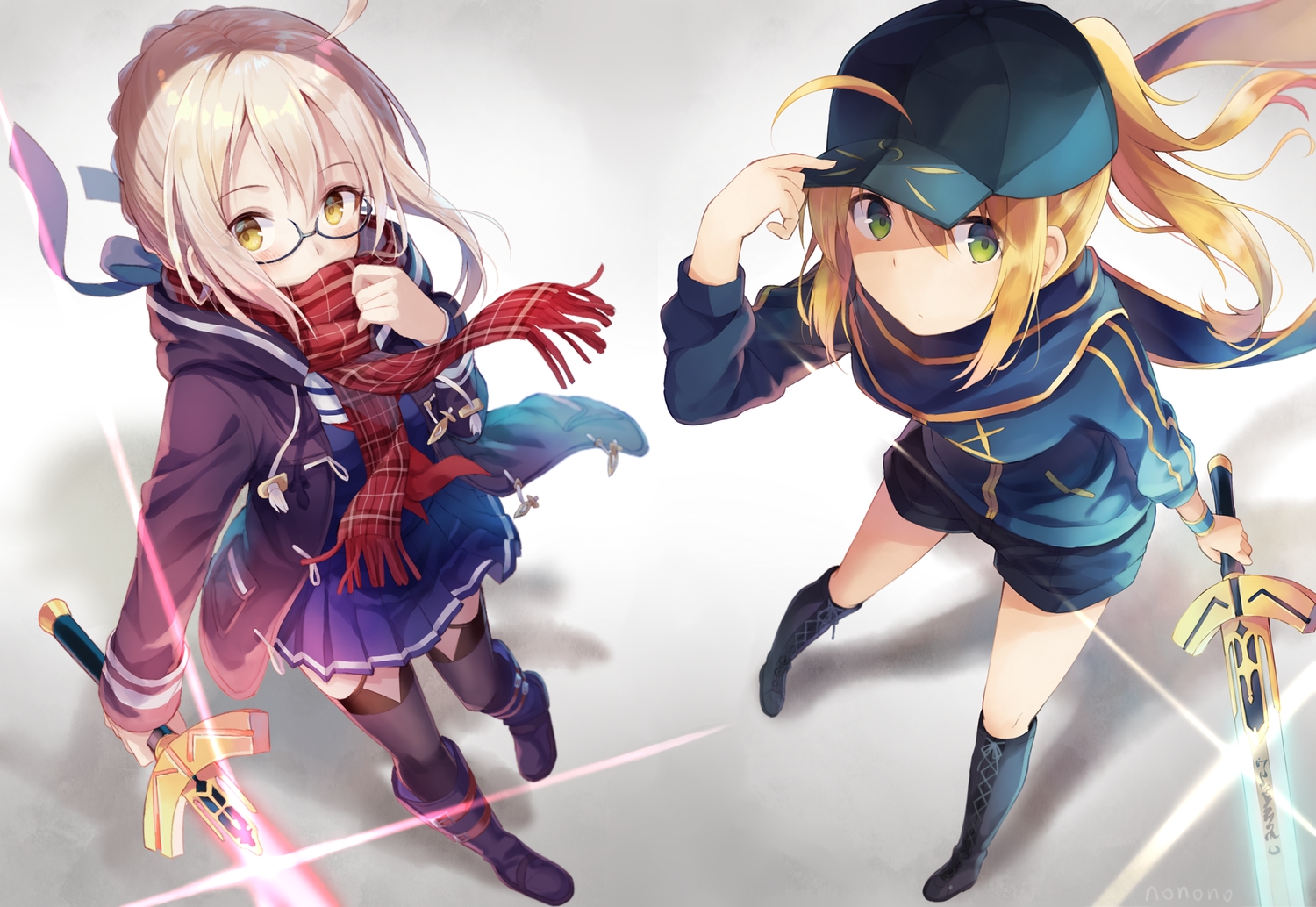 artoria_pendragon_(all), blonde_hair, blush, boots, braids, breasts, fate/grand_order, fate_(series)