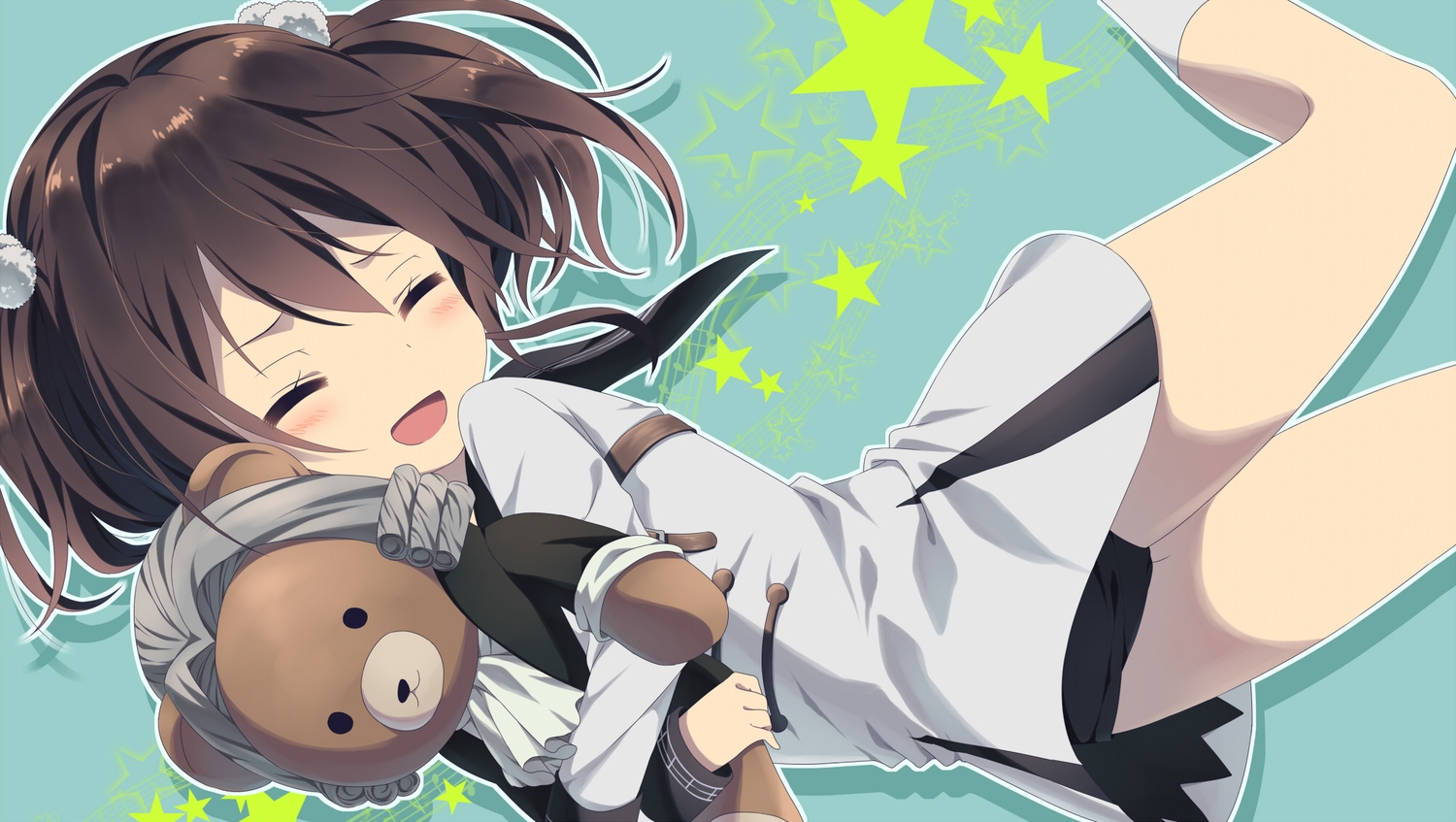 blush, brown_hair, dress, girl's_symphony_~virgin_symphonic_poem~, loli, re_moyo, rico_(girl's_symphony), short_hair