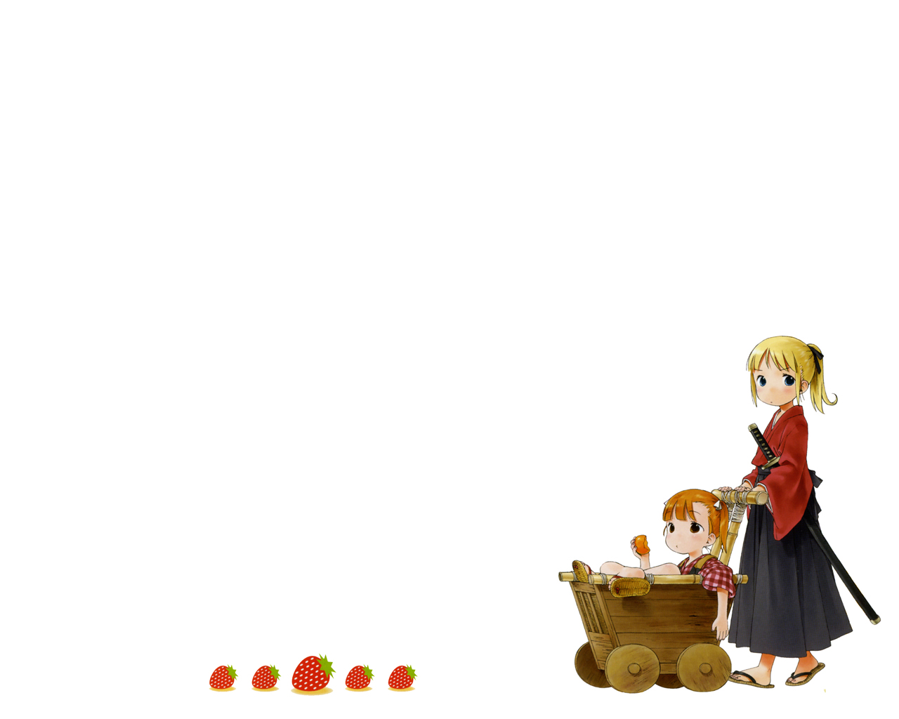 ichigo_mashimaro, lone_wolf_and_cub, parody, white