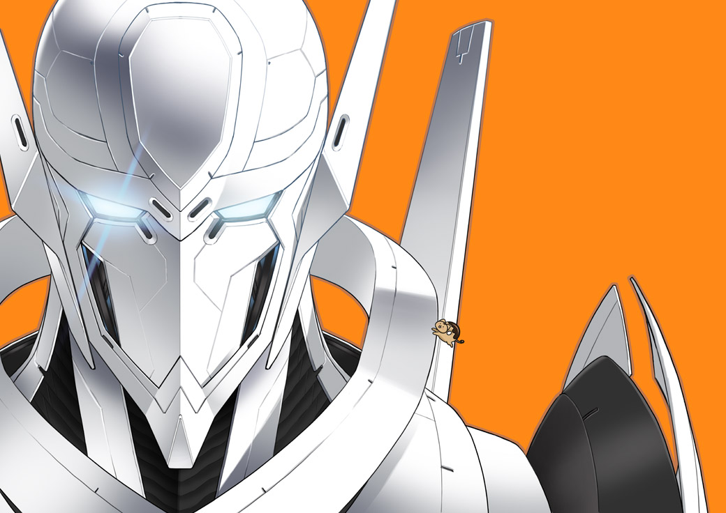 animal, cat, donyatsu, dounyatsu_(character), food, kymg, mecha, orange, robosaki, robot