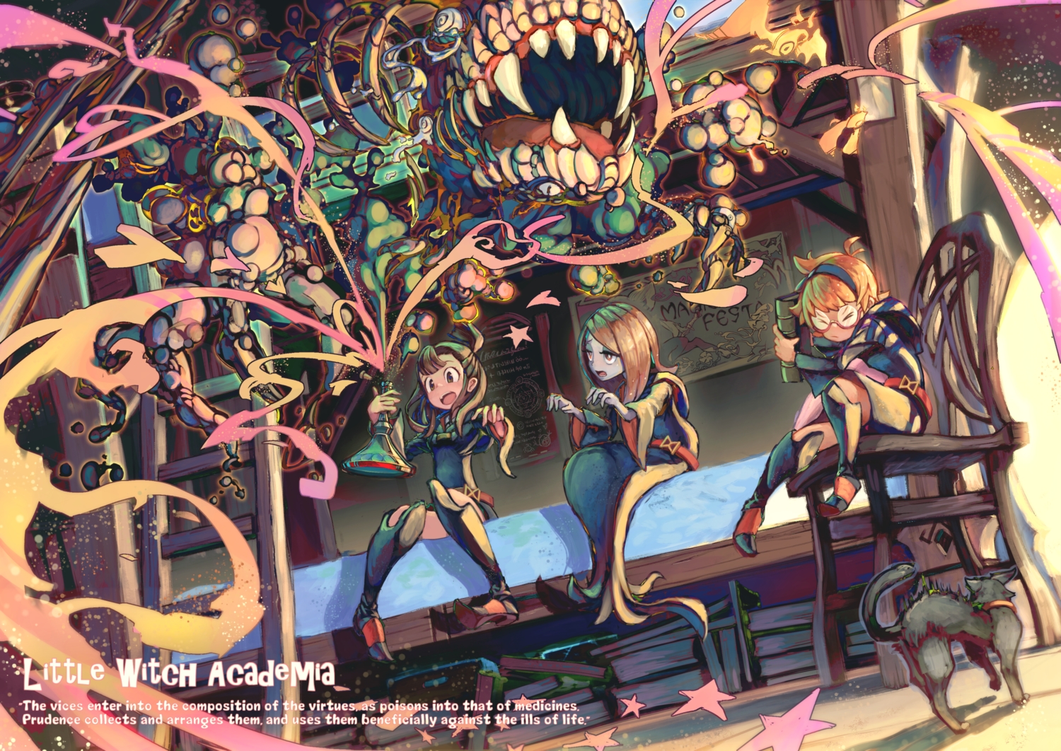 kagari_atsuko, little_witch_academia, lotte_yanson, shiimo, sucy_manbavaran