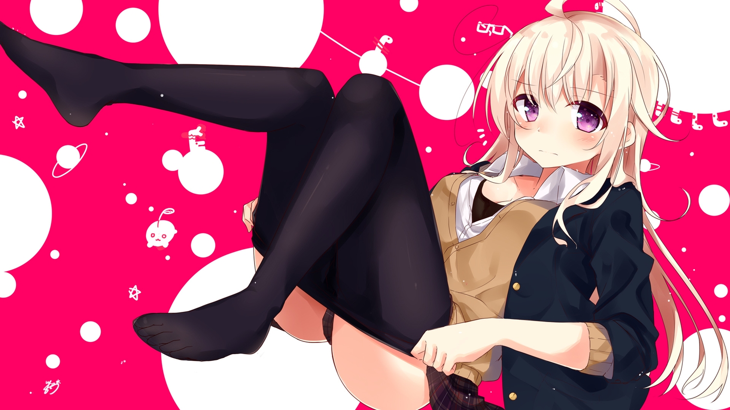 ass, blonde_hair, blush, breasts, long_hair, mizuki-chan_(sasahara_wakaba), original, panties