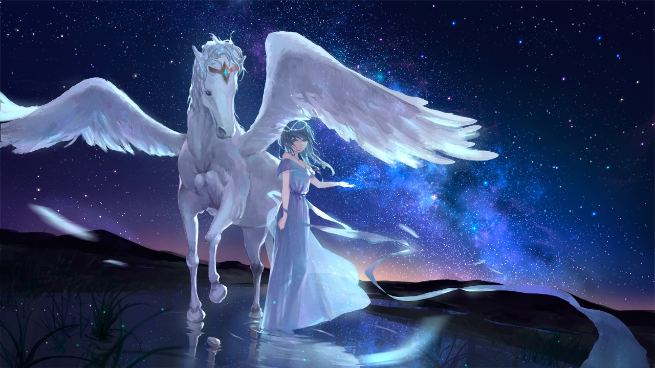animal, horse, original, pegasus, sombernight