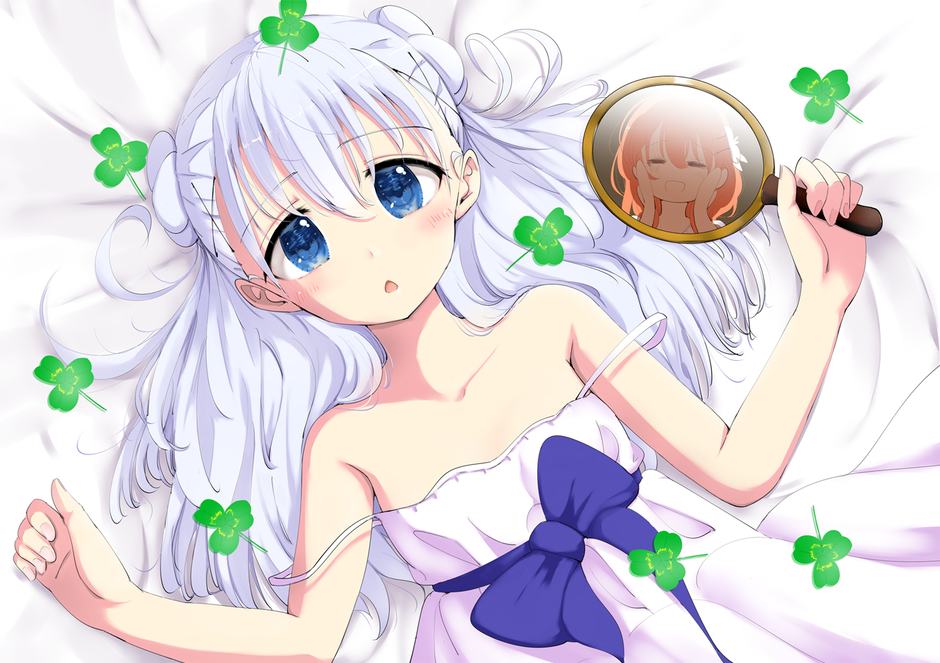blue_eyes, blush, bow, dress, gochuumon_wa_usagi_desu_ka?, hoto_cocoa, kafuu_chino, long_hair