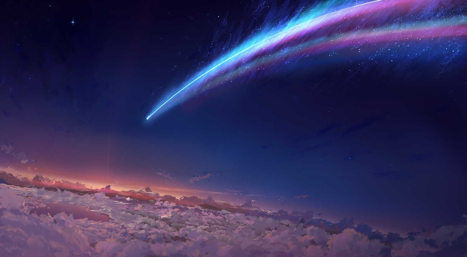 clouds, kimi_no_na_wa, knyt, no_humans, scenic, sky, stars