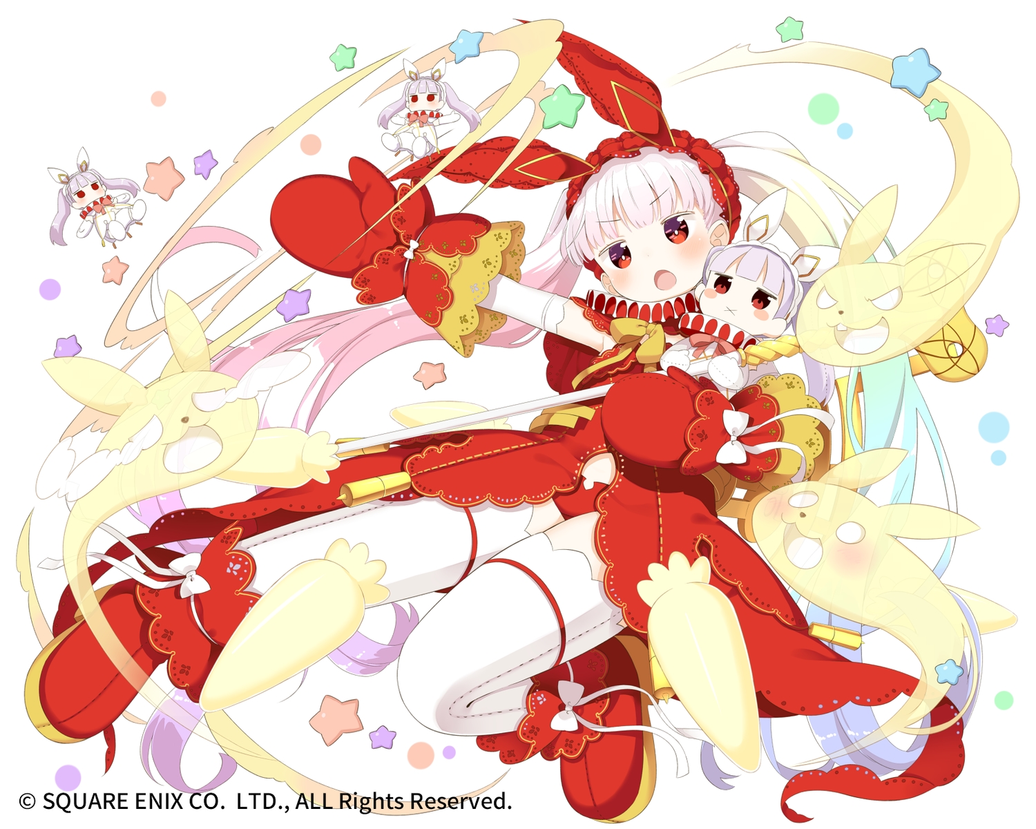 animal_ears, bow, bunny_ears, bunnygirl, elbow_gloves, gloves, kaku-san-sei_million_arthur, loli