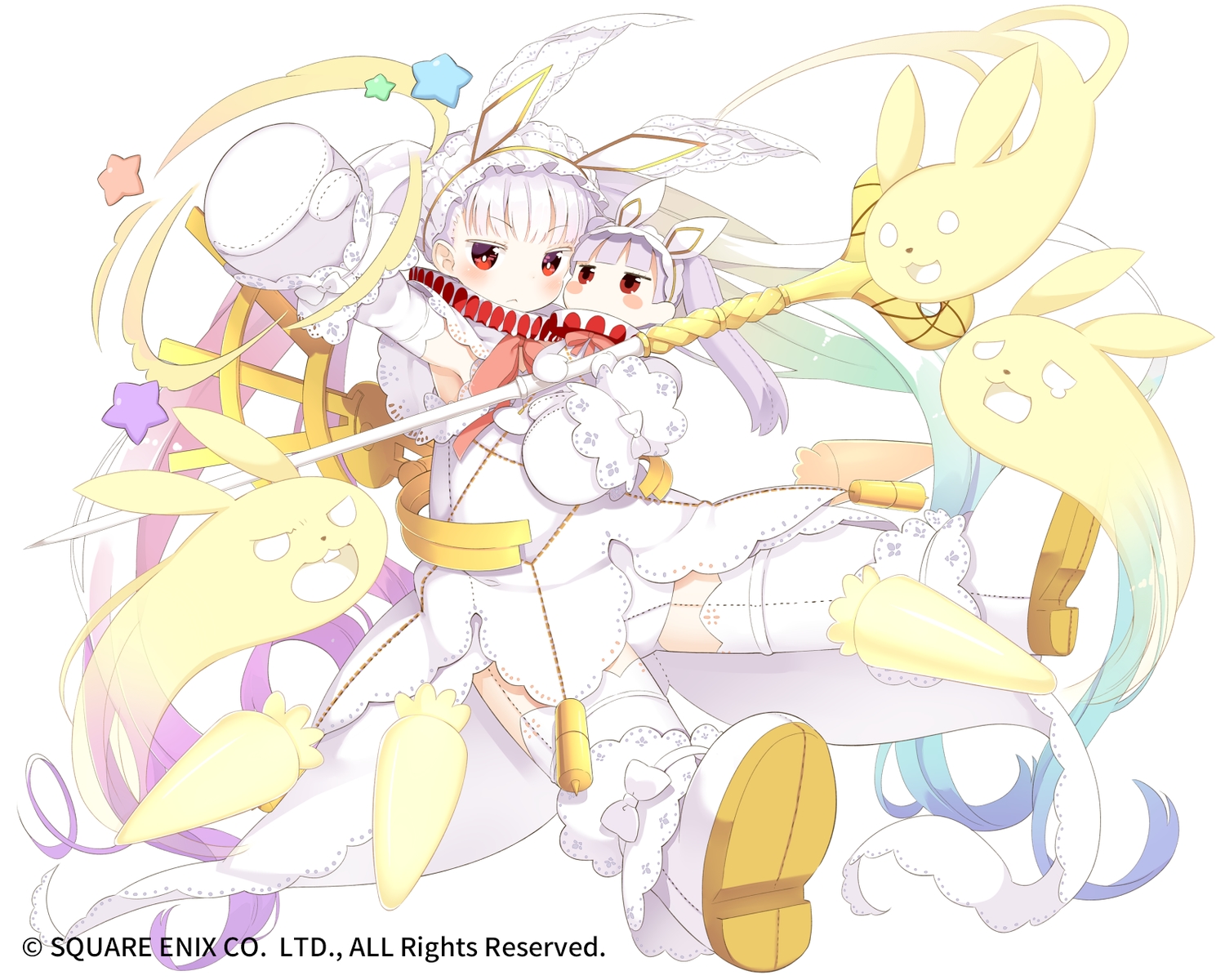 bow, kaku-san-sei_million_arthur, loli, long_hair, muku-coffee, panties, purple_hair, red_eyes