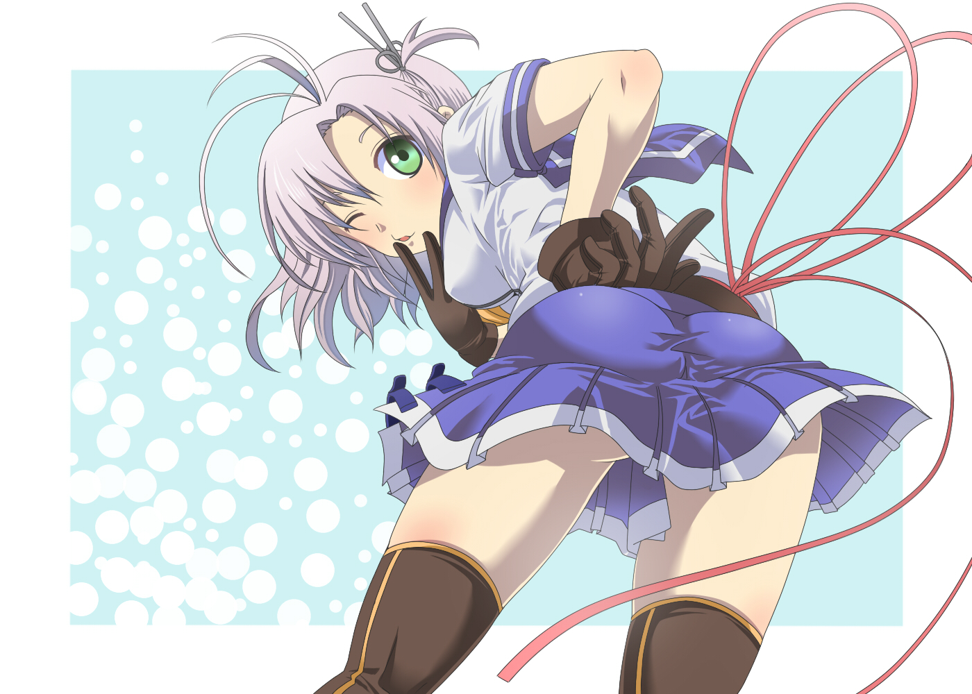 anthropomorphism, ass, breasts, gloves, green_eyes, irie_(masaki), kantai_collection, kinugasa_(kancolle)
