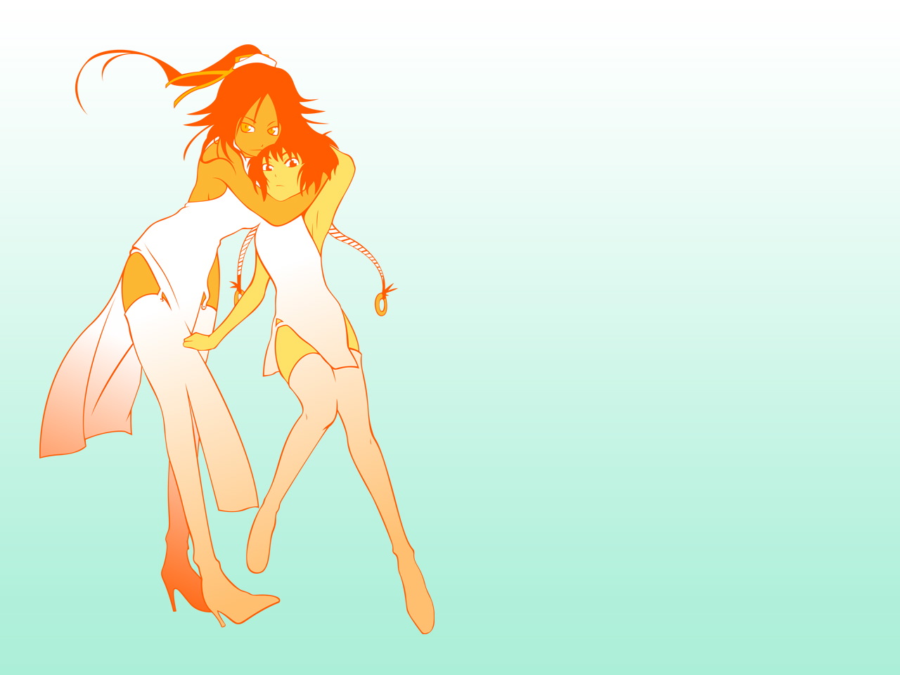 bleach, gradient, polychromatic, shihouin_yoruichi, soifon