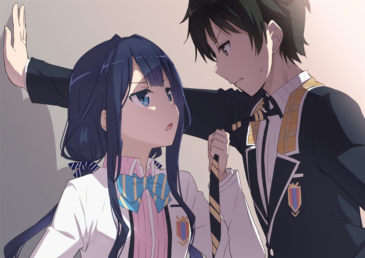 adagaki_aki, gochou_(comedia80), makabe_masamune, male, masamune-kun_no_revenge, school_uniform