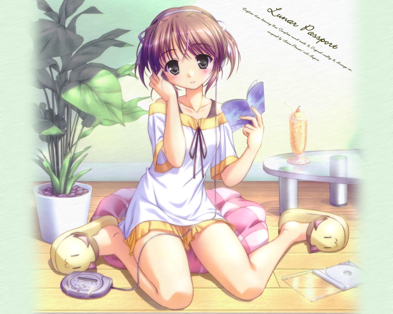 asagiri_mai, headphones, short_hair, yoake_mae_yori_ruri_iro_na