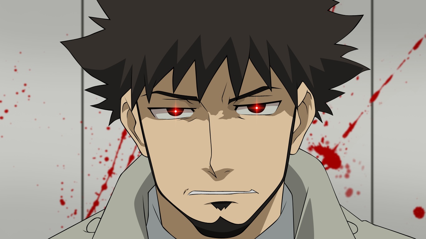 all_male, black_hair, blood, darker_than_black, male, shizume_genma, short_hair, vector