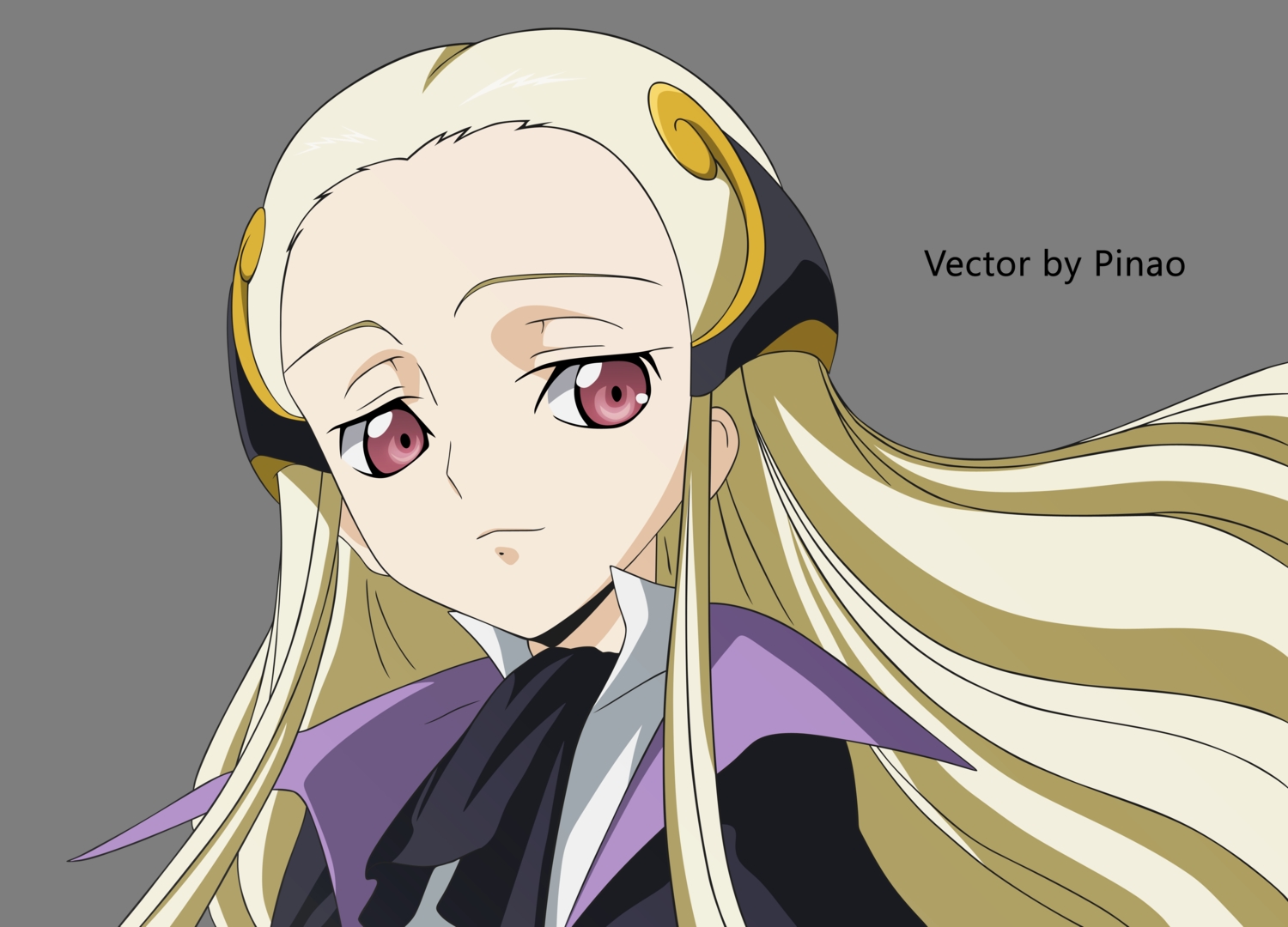 blonde_hair, code_geass, long_hair, pink_eyes, transparent, vector, vv, watermark