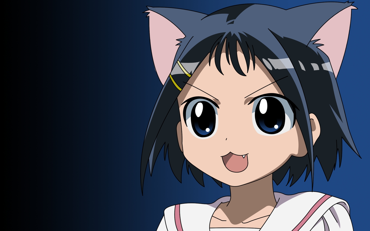 animal_ears, gradient, ikeda_kana, saki, vector