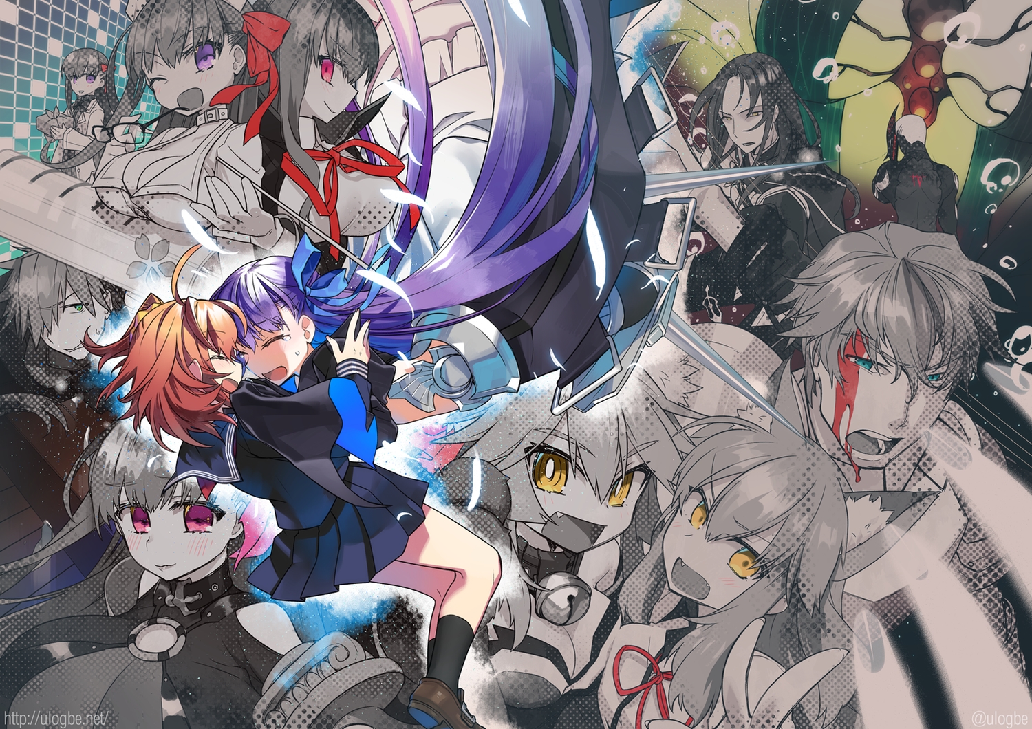 animal_ears, bb_(fate), emiya_alter, fate/grand_order, fate_(series), foxgirl, fujimaru_ritsuka_(female), gawain