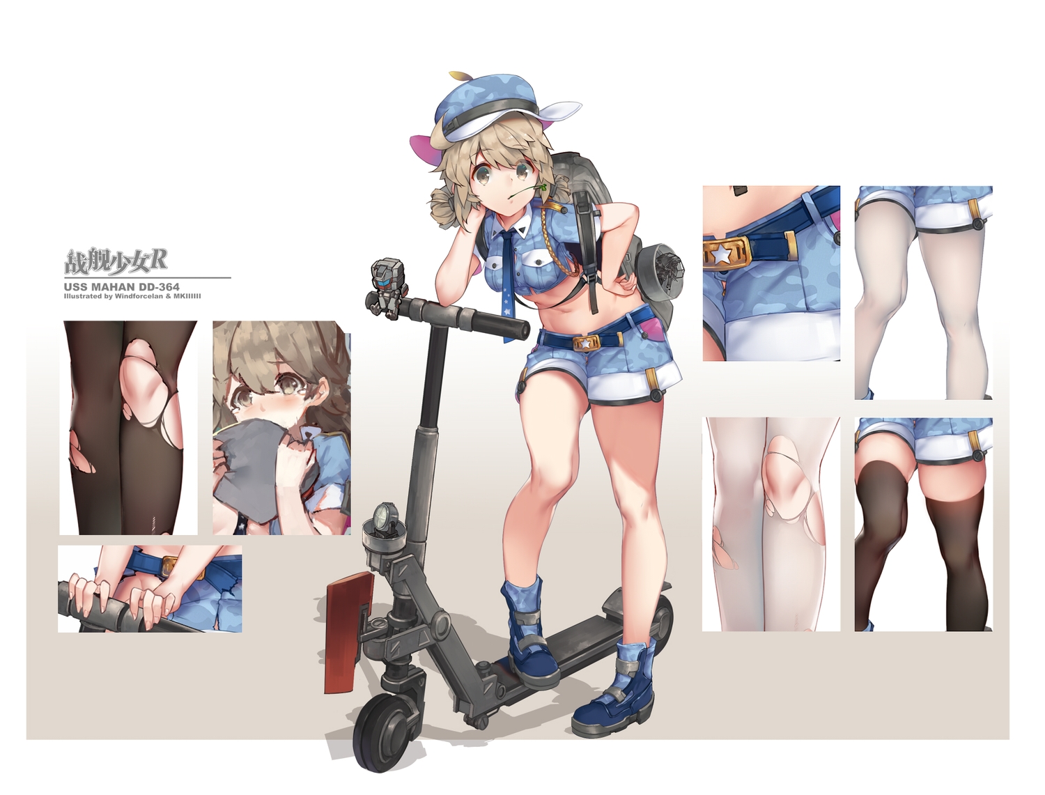 anthropomorphism, breasts, brown_eyes, brown_hair, gradient, mkiiiiii_(chuanxcc), pantyhose, short_hair