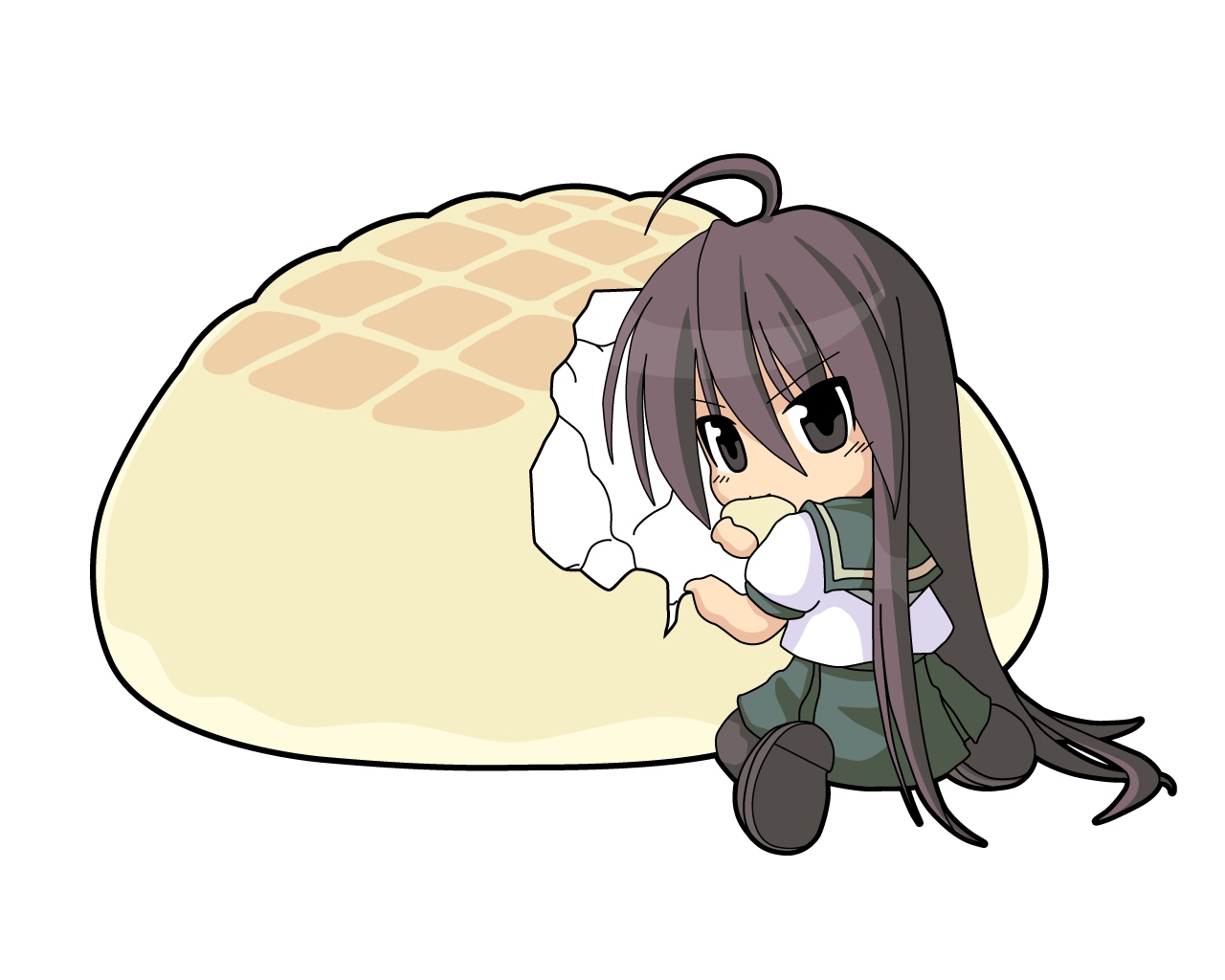 chibi, food, shakugan_no_shana, shana, shana_tan, white