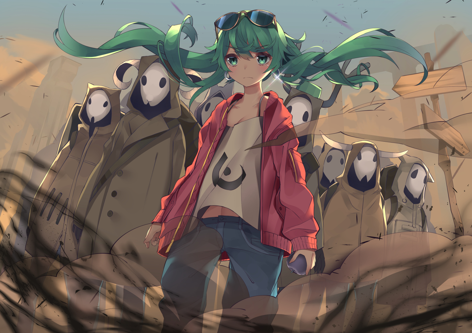 hatsune_miku, slumcat, suna_no_wakusei_(vocaloid), vocaloid