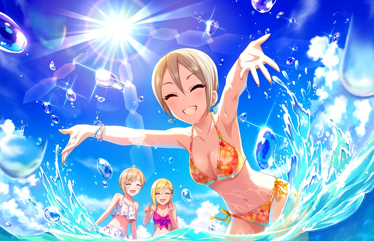 aiba_yumi, annin_doufu, bikini, fujimoto_rina, idolmaster, idolmaster_cinderella_girls, idolmaster_cinderella_girls_starlight_stage, shiomi_shuuko