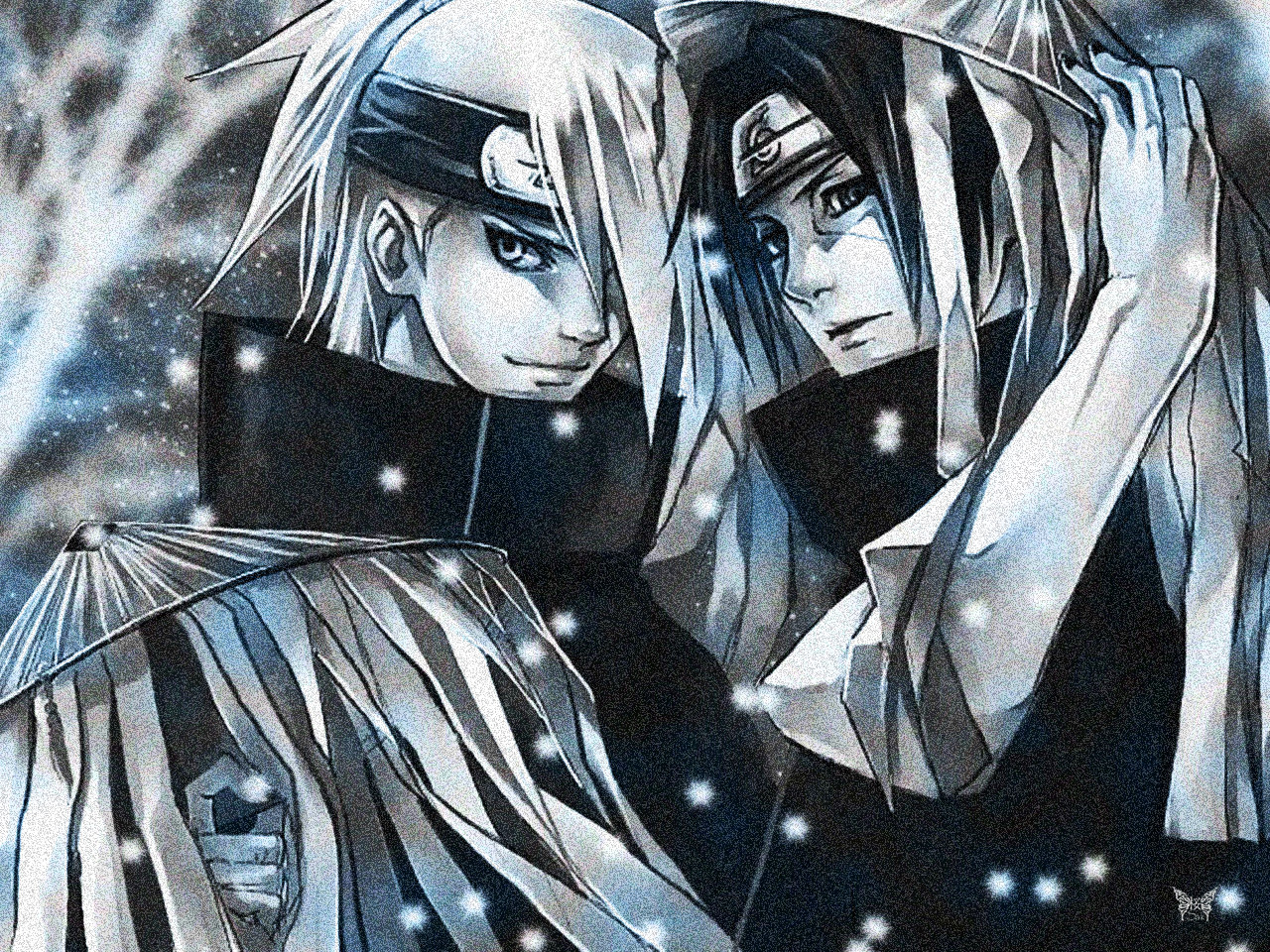 all_male, deidara, male, naruto, shounen_ai, uchiha_itachi