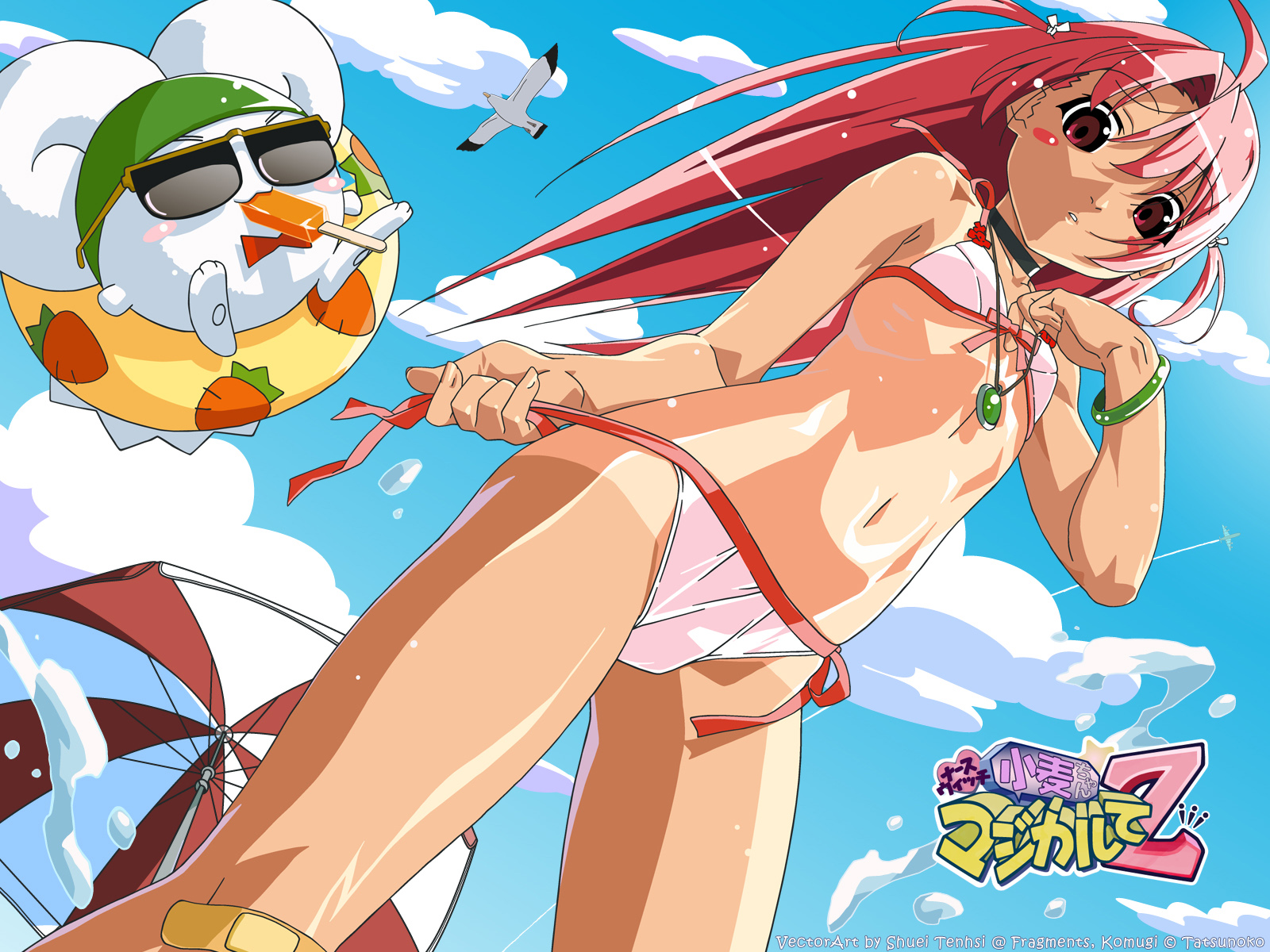 mugi-maru, nakahara_komugi, nurse_witch_komugi-chan, poyoyon_rokku, swimsuit