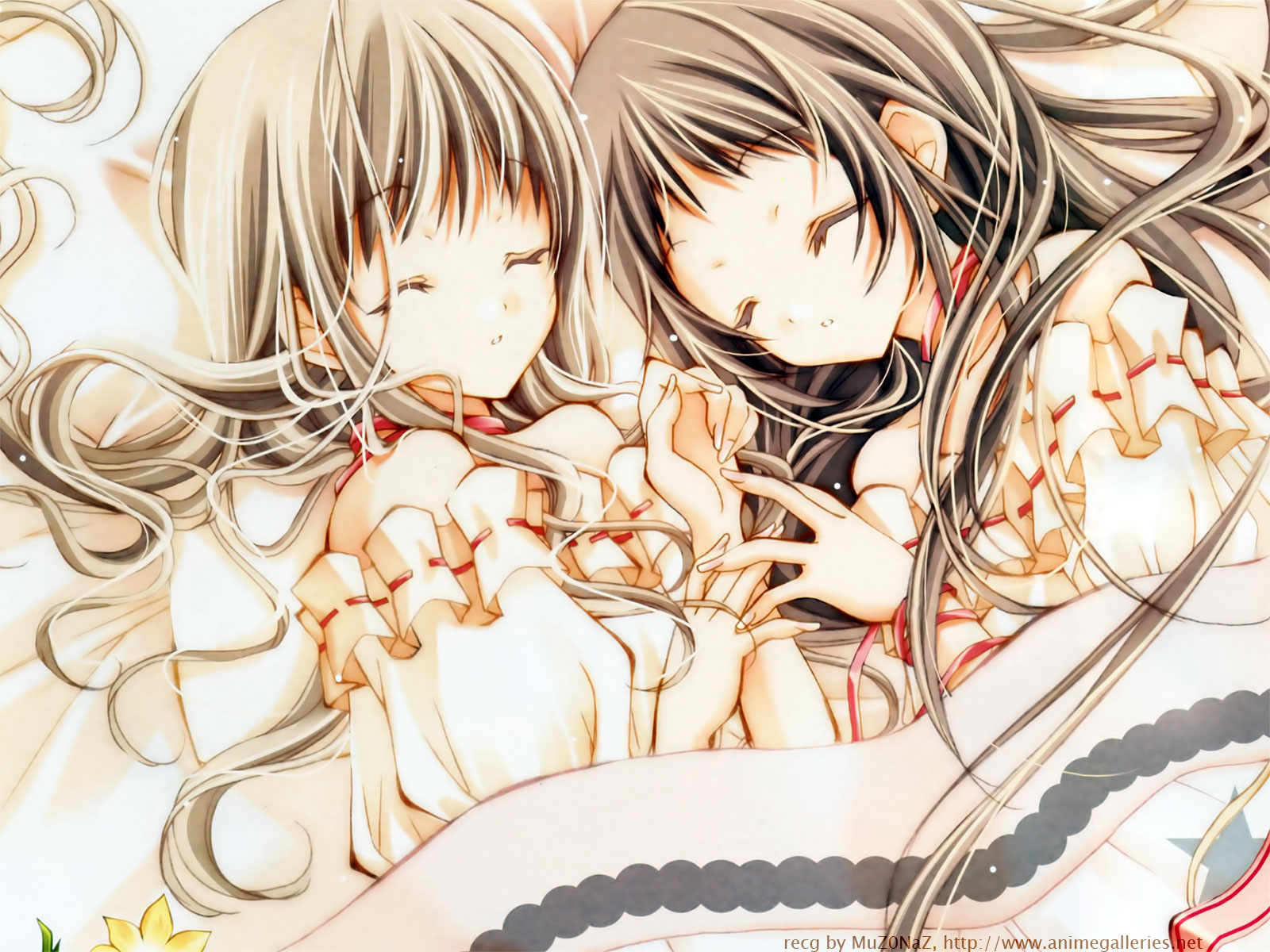 2girls, konohana_hikari, nanto_yaya, sleeping, strawberry_panic, tagme
