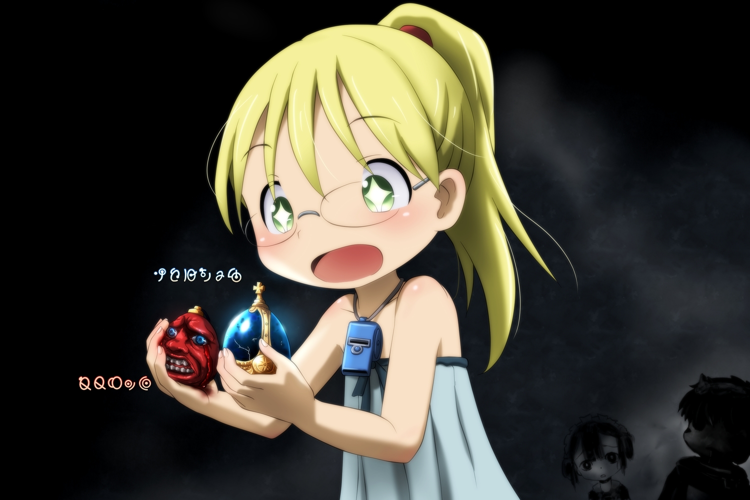 berserk, blonde_hair, dress, genya67, glasses, green_eyes, made_in_abyss, mahou_shoujo_madoka_magica