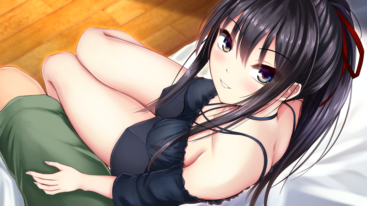 black_hair, choker, kurokami_(kurokaminohito), long_hair, original