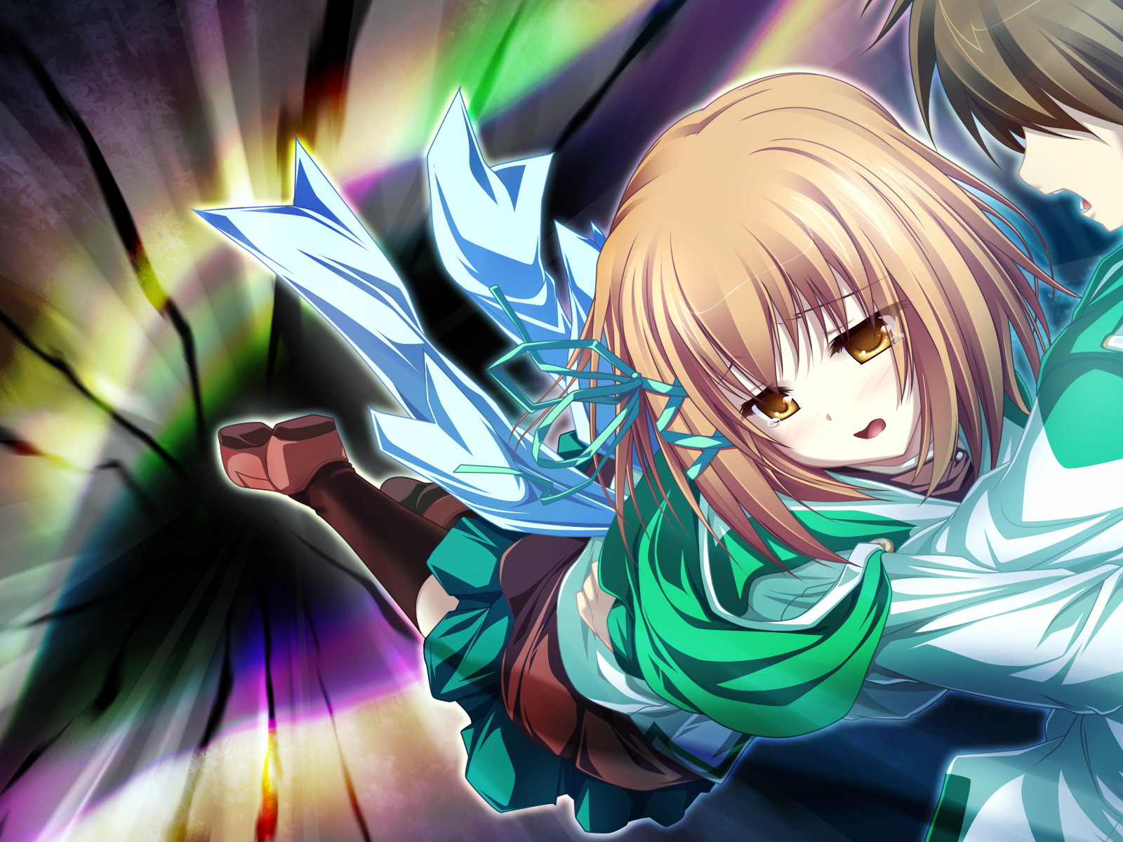 blonde_hair, game_cg, koyuki_amagase, magus_tale, school_uniform, short_hair, tenmaso, whirlpool