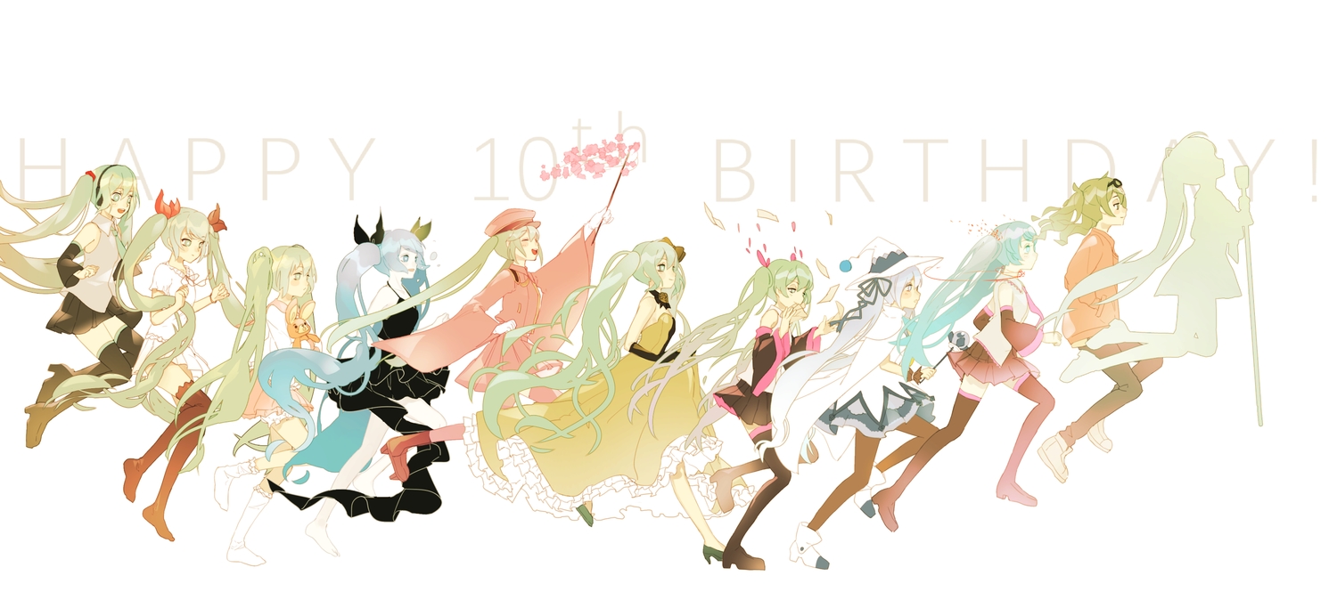 anna_(anna1997), deep-sea_girl_(vocaloid), hatsune_miku, mousou_zei_(vocaloid), senbon-zakura_(vocaloid), suna_no_wakusei_(vocaloid), vocaloid, world_is_mine_(vocaloid)