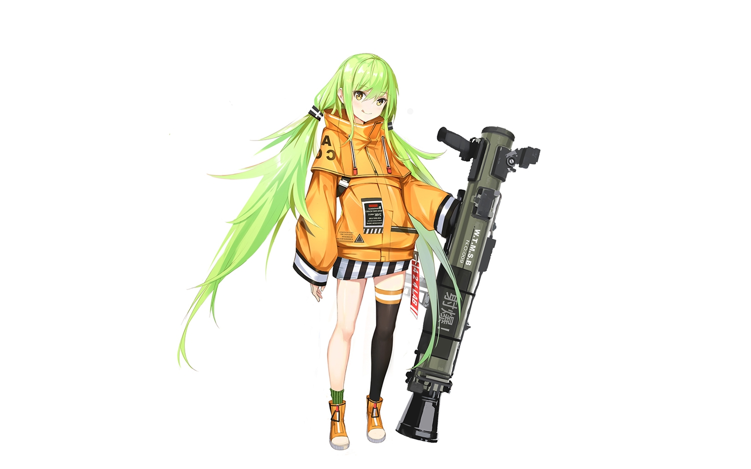 boots, green_hair, long_hair, narcolepsy-1900, original, socks, thighhighs, twintails