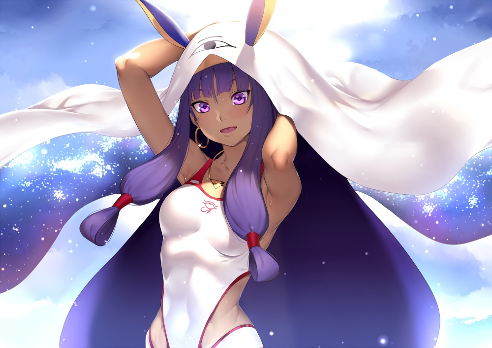 animal_ears, breasts, deras, fate/grand_order, fate_(series), long_hair, nitocris_(fate/grand_order), purple_eyes