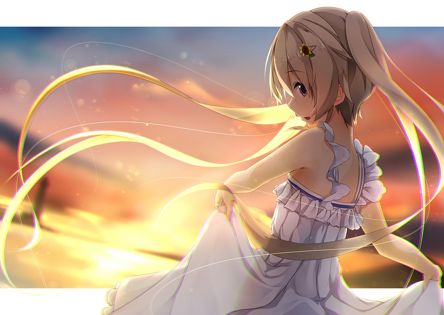 ao_no_kanata_no_four_rhythm, arisaka_mashiro, brown_hair, dress, long_hair, ryuuguu_yassuu, twintails