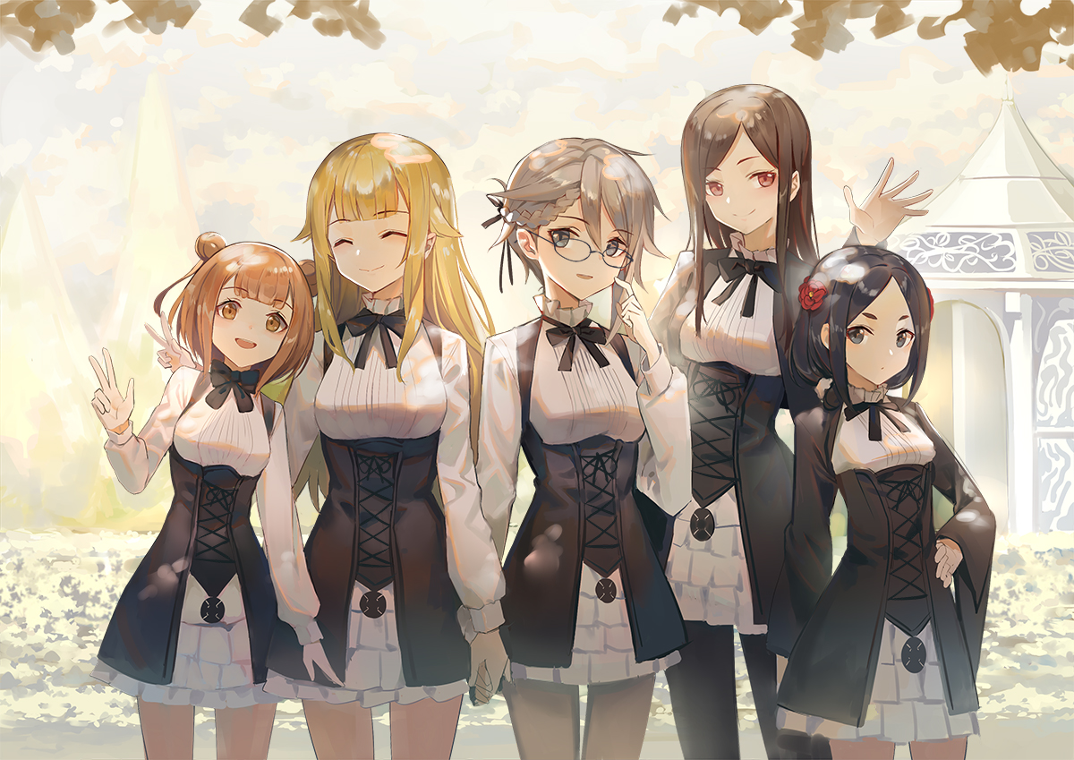 ange_le_carré, beatrice_(princess_principal), black_hair, blonde_hair, braids, brown_eyes, brown_hair, chise_(princess_principal)