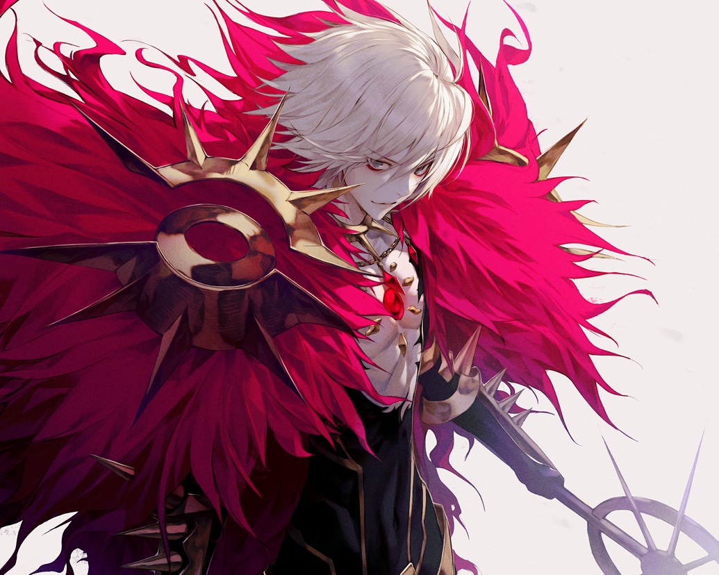all_male, blue_eyes, bodysuit, cropped, fate/apocrypha, fate_(series), karna, male