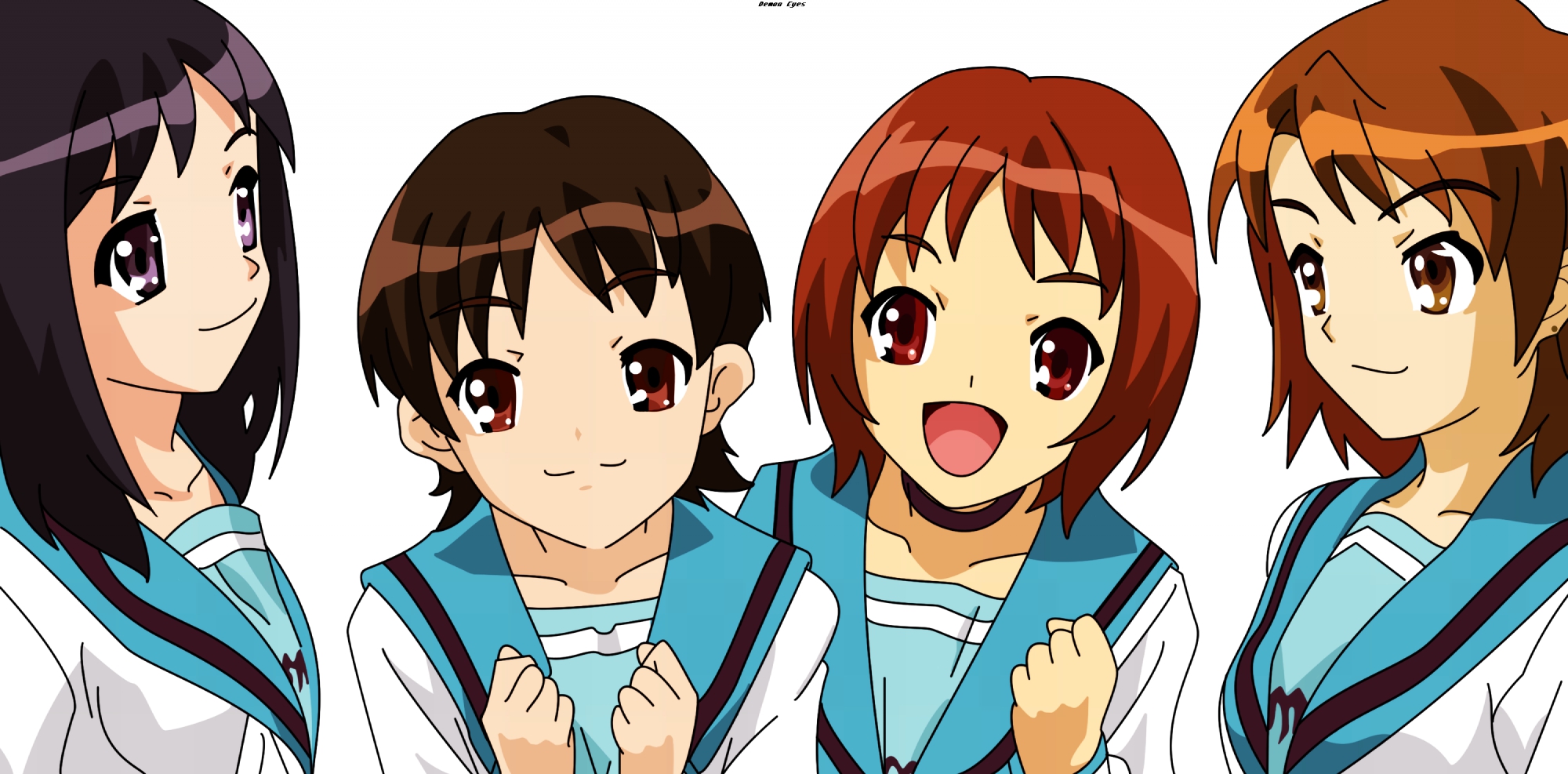 enomoto_miyuki, nakanishi_takako, okajima_mizuki, suzumiya_haruhi_no_yuutsu, zaizen_mai