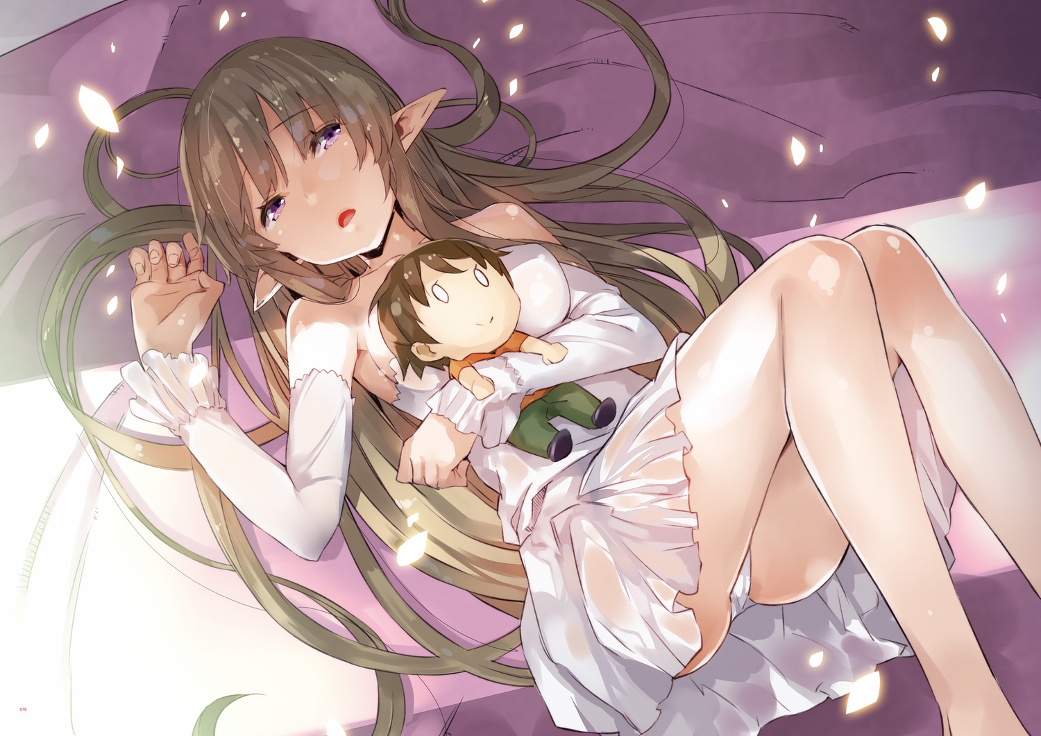 brown_hair, doll, dress, kanou_shinichi, long_hair, myuseru_foaran, outbreak_company, panties