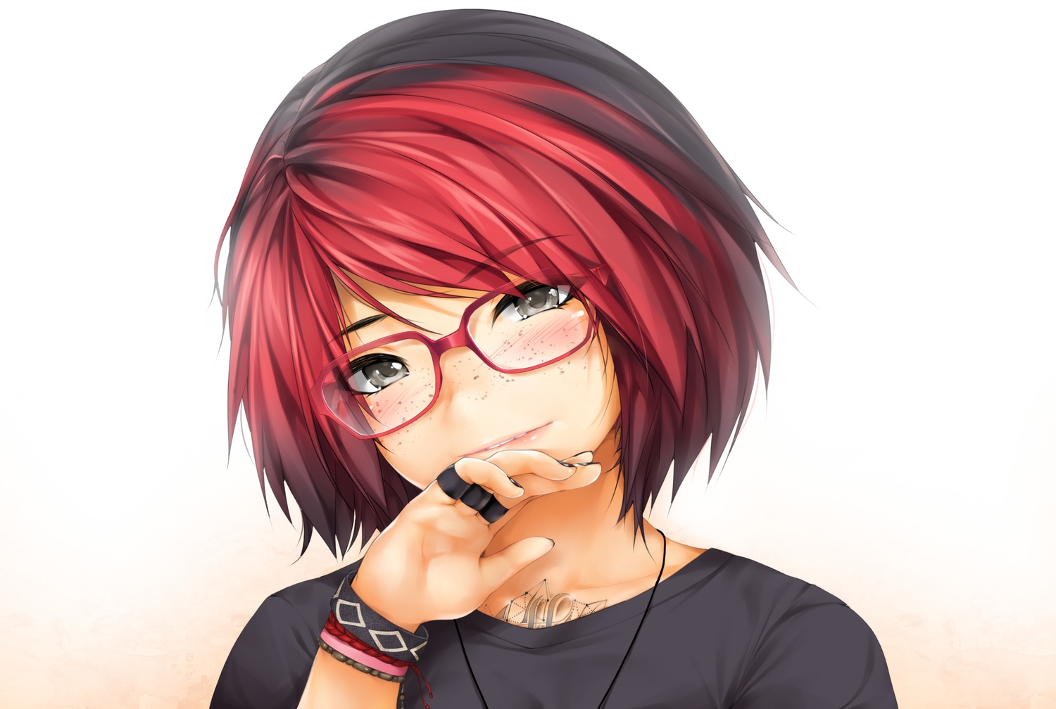 ashley_rosemarry, close, glasses, gray_eyes, kopianget, original, tattoo, white