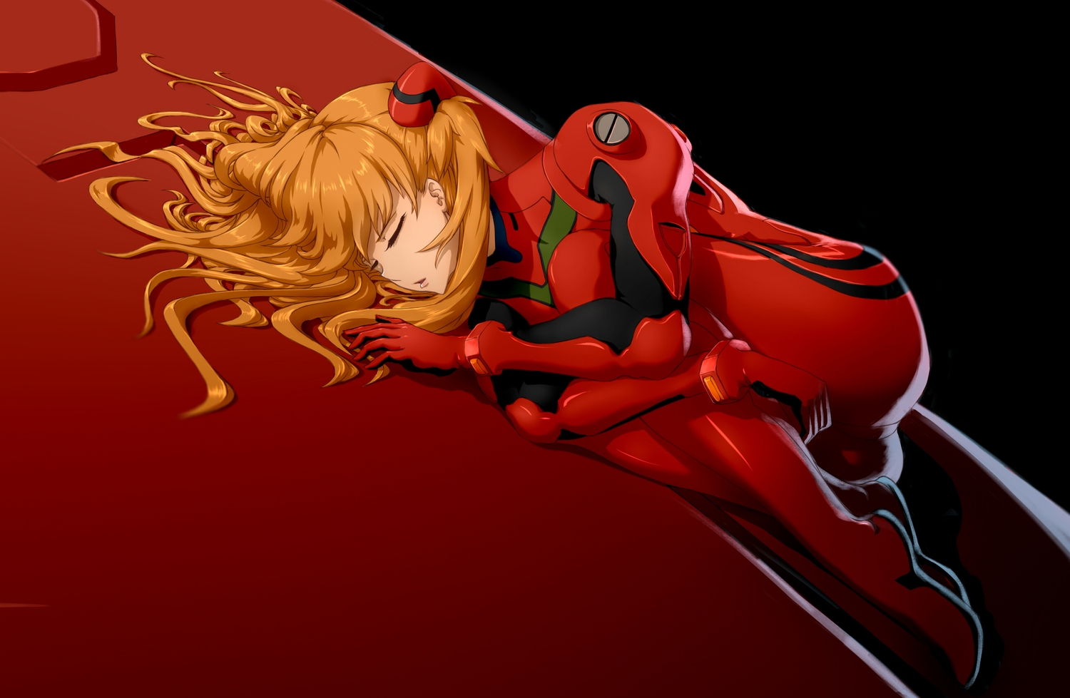 bodysuit, jay_zhang, long_hair, neon_genesis_evangelion, orange_hair, soryu_asuka_langley