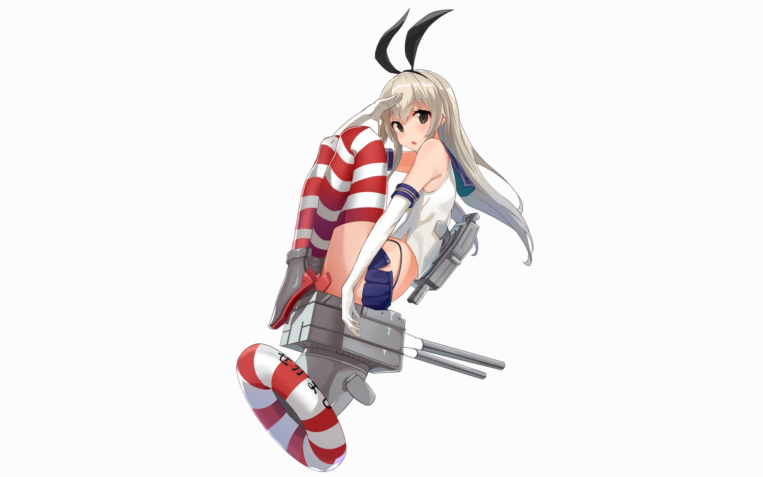 anthropomorphism, blonde_hair, brown_eyes, elbow_gloves, gloves, kantai_collection, long_hair, oweee