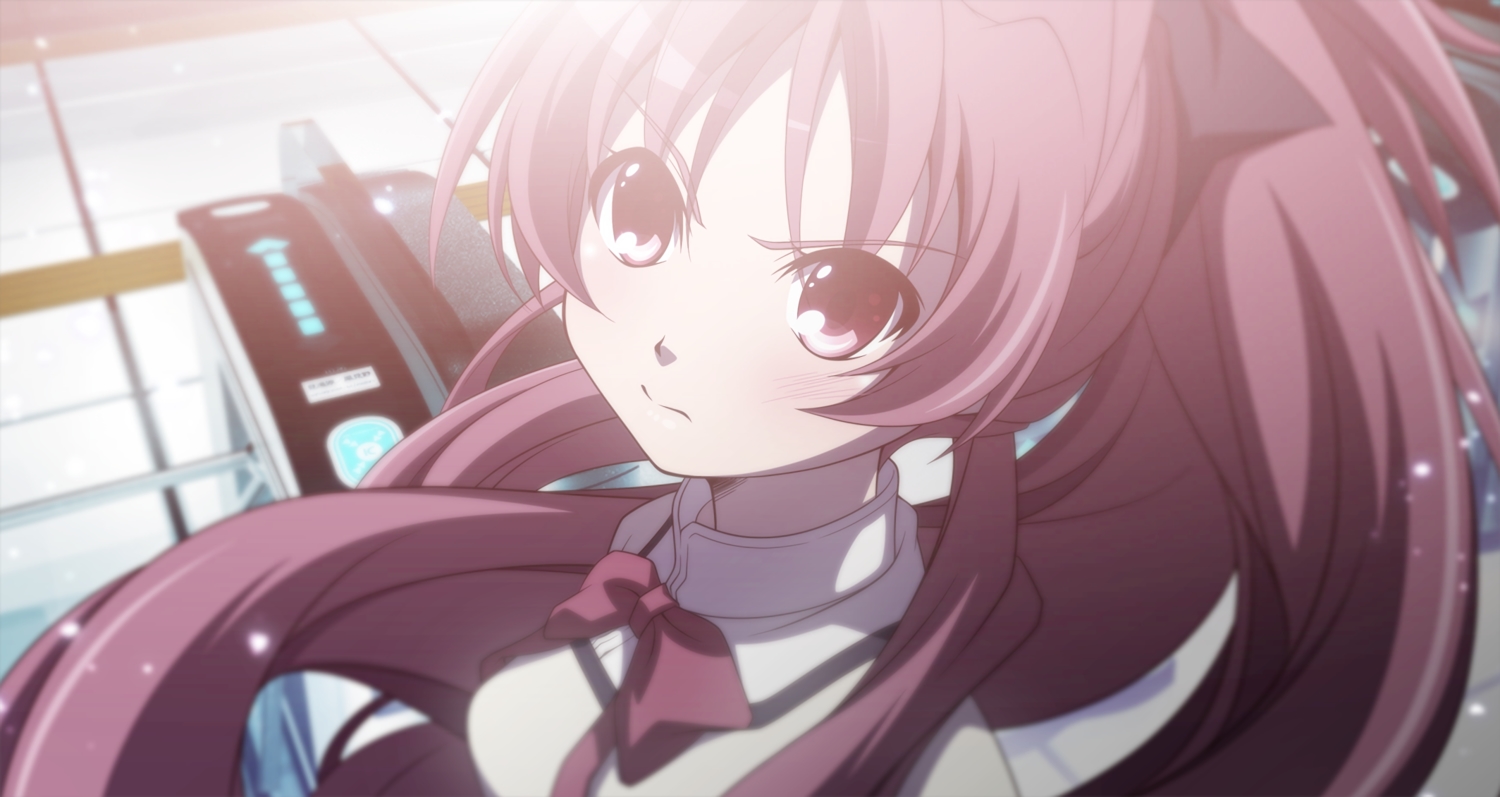 blush, book, close, izumi_bell, long_hair, mahou_shoujo_madoka_magica, red_eyes, red_hair