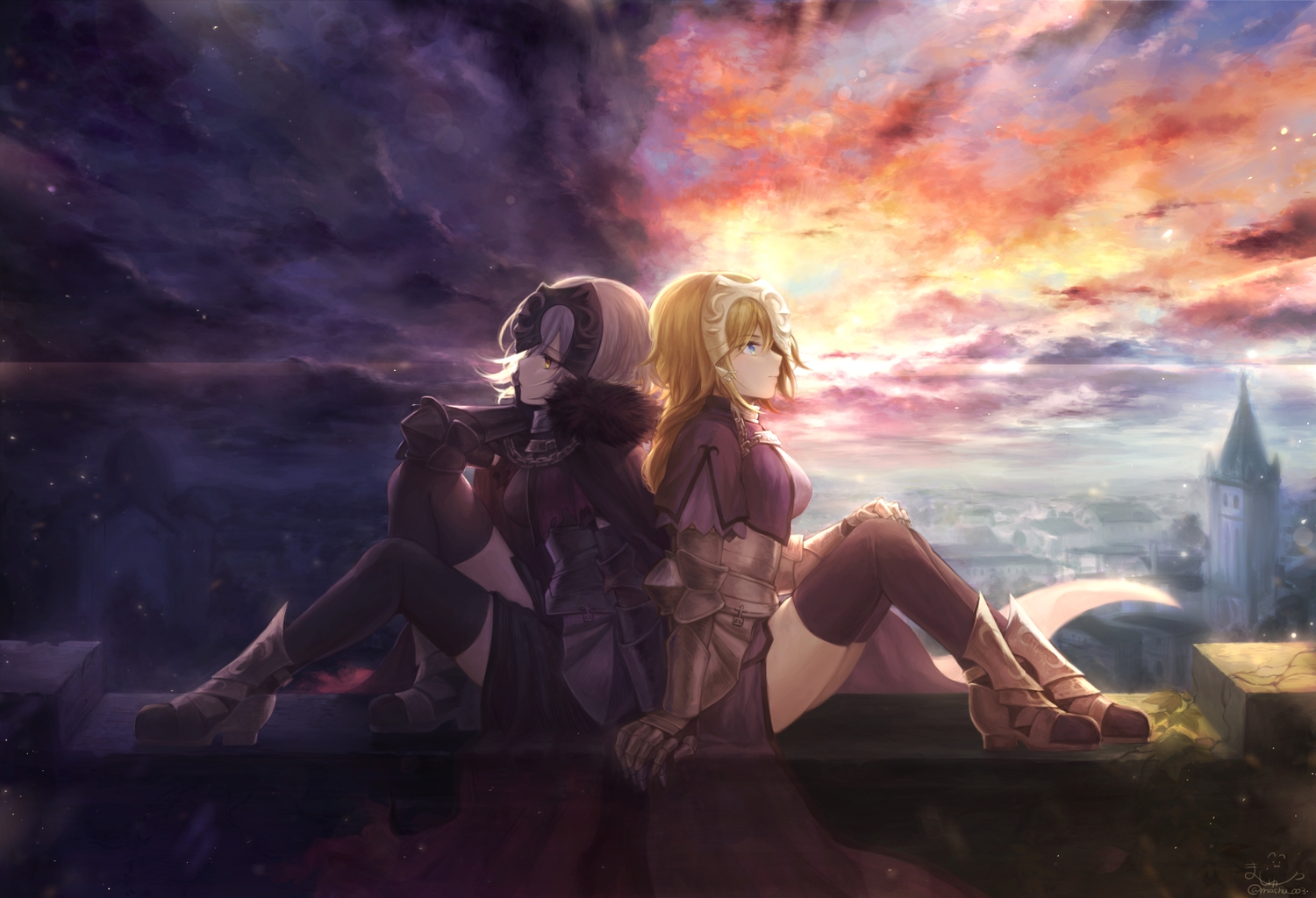 armor, blonde_hair, blue_eyes, chain, elbow_gloves, fate/grand_order, fate_(series), gloves
