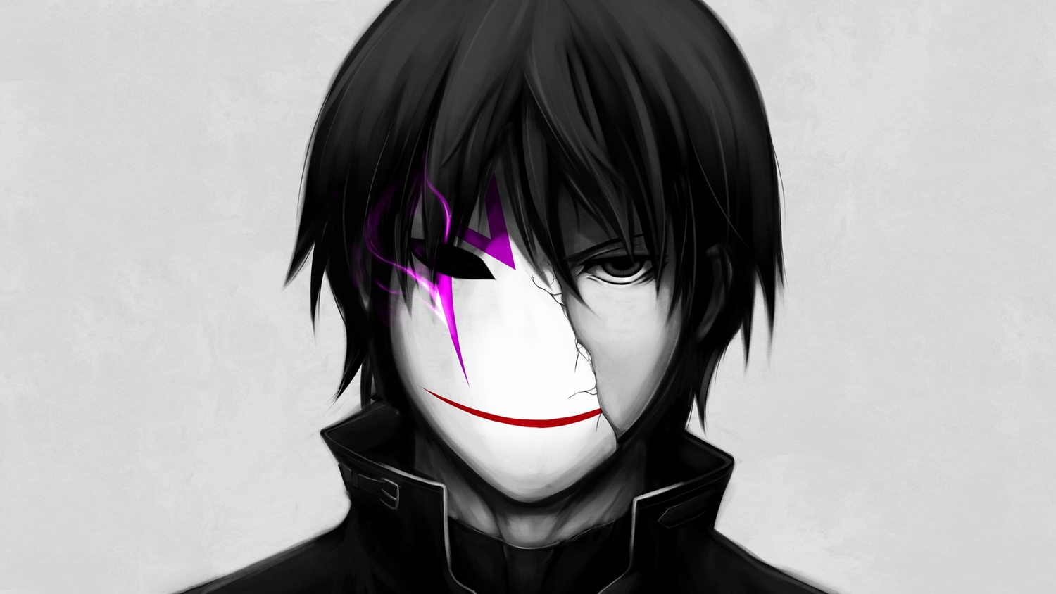 all_male, black_eyes, black_hair, cropped, darker_than_black, gray, hei, male, mask, sukoburu_maeda, third-party_edit