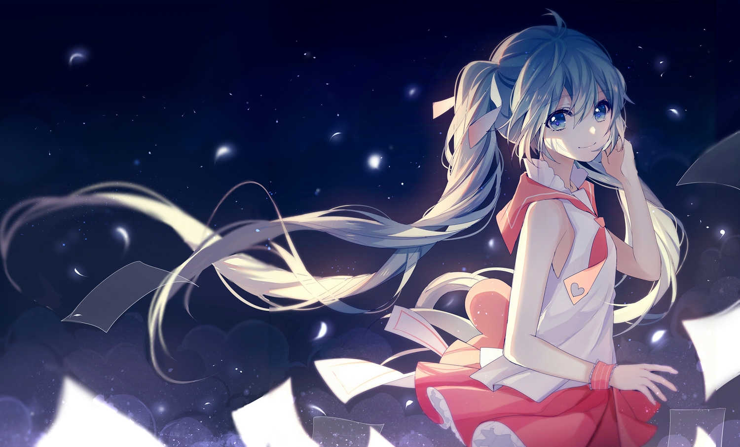 aqua_eyes, aqua_hair, hatsune_miku, lococo:p, long_hair, school_uniform, twintails, vocaloid