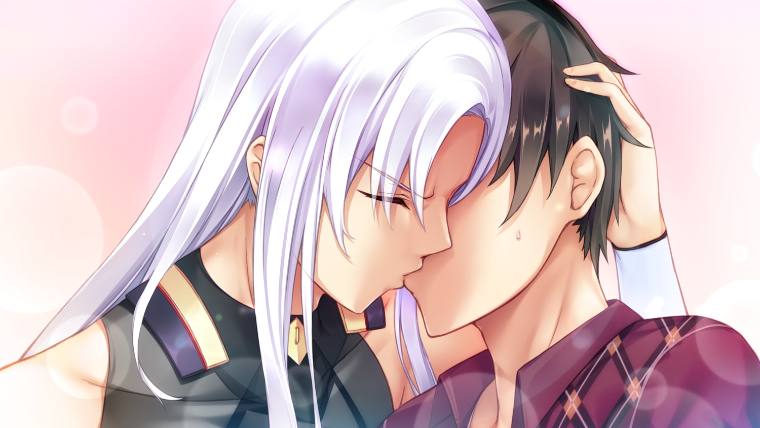 black_hair, bug_system, close, daichi_shoutarou, game_cg, gradient, haze_man_-_the_local_hero_-, jill_perellies