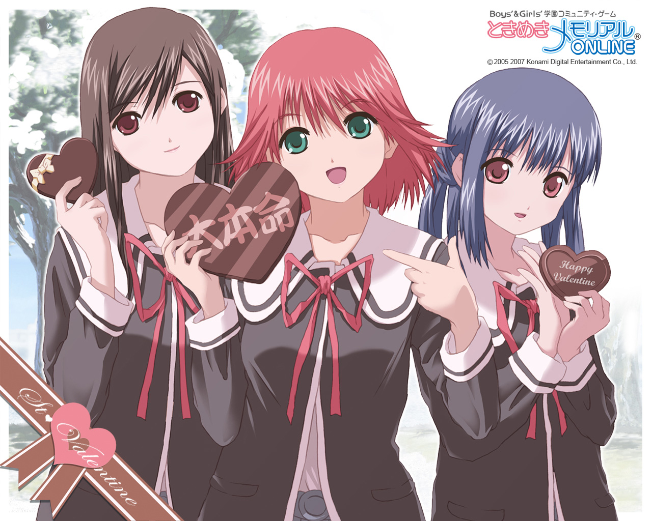 tokimeki_memorial, tokimeki_memorial_online, valentine, yayoi_mina
