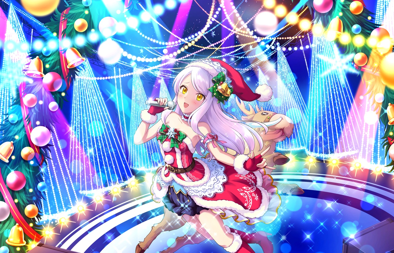 annin_doufu, bell, boots, bow, choker, christmas, eve_santaclaus, gloves