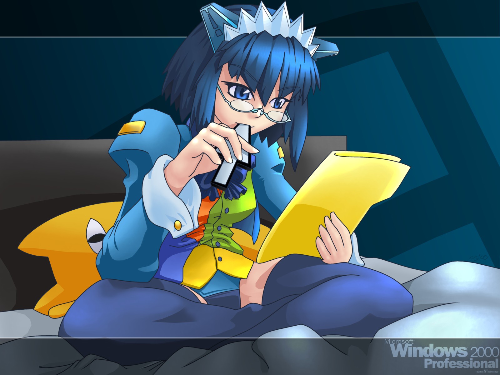 2000, anthropomorphism, azumanga_daioh, chiyo_father, os-tan, windows