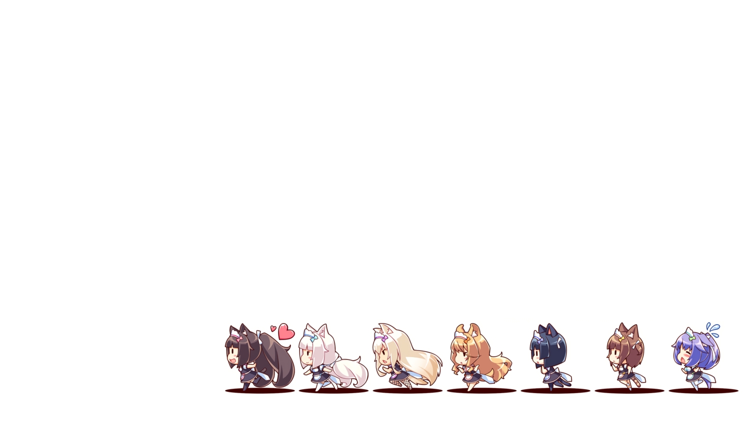 animal_ears, azuki_(sayori), catgirl, chibi, chocola_(sayori), coconut_(sayori), maple_(sayori), minazuki_shigure