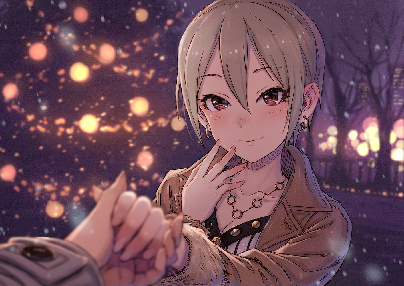 blonde_hair, close, idolmaster, idolmaster_cinderella_girls, jpeg_artifacts, kusano_shinta, necklace, red_eyes